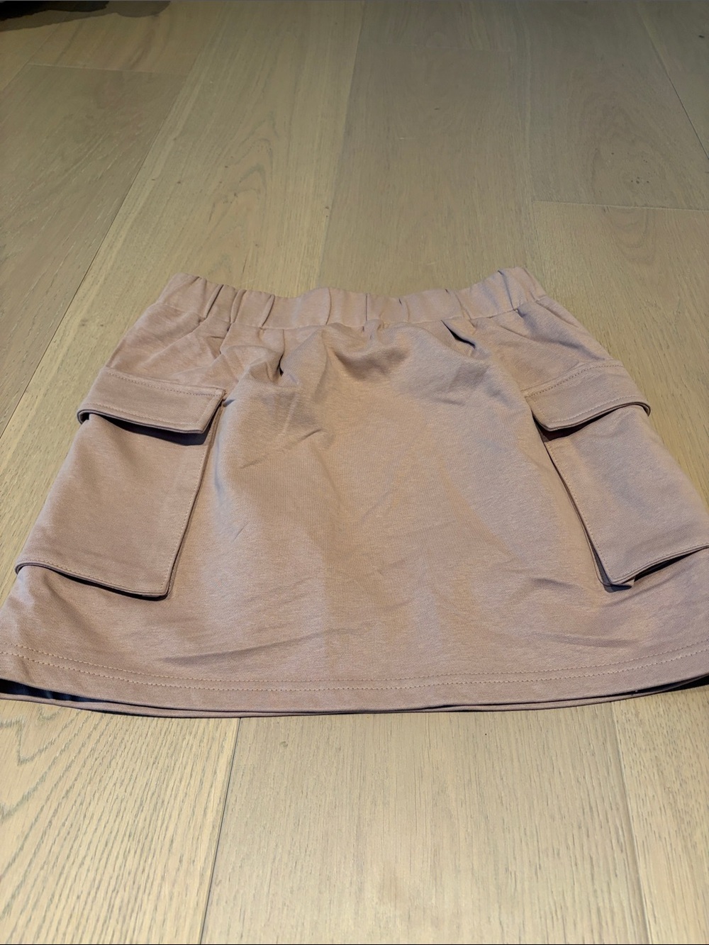 Adorable Pocket Mini Skirt in dk tan color